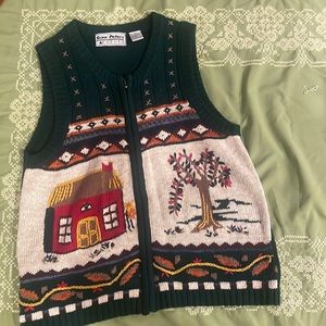 Cottagecore as hell zip down vest